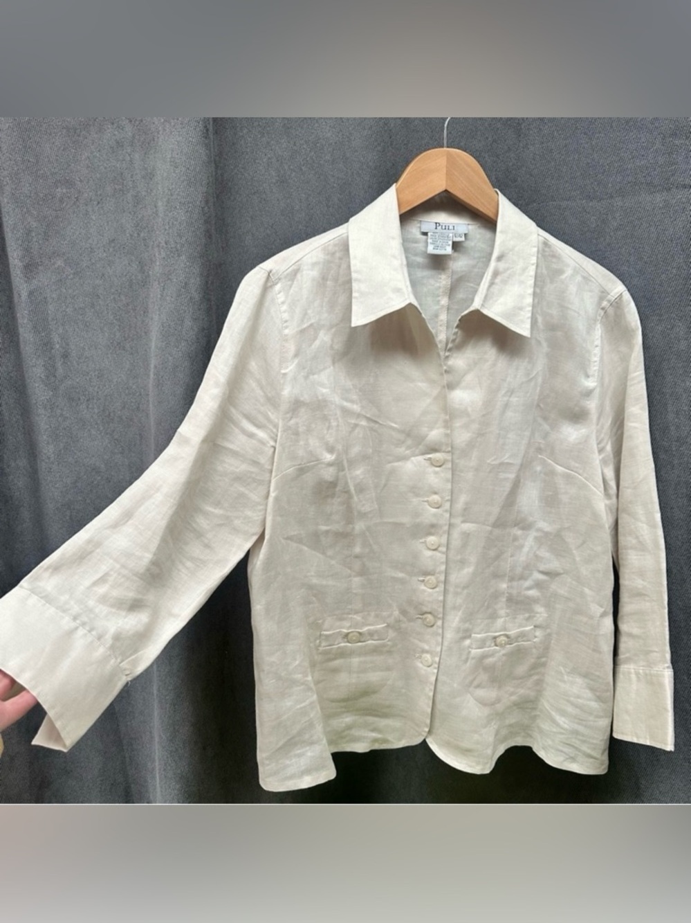 Puli linen shirt natural size 12/42